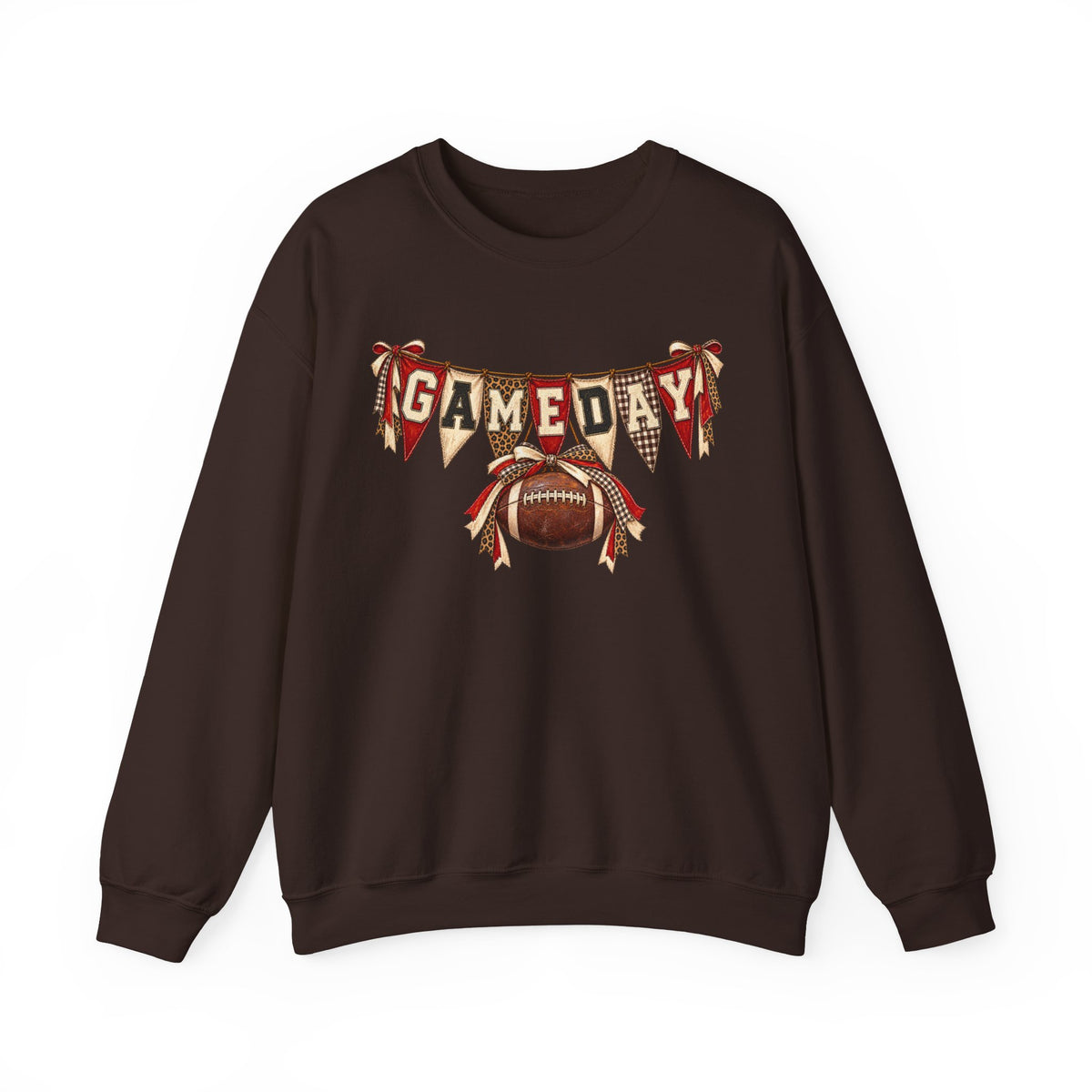 Gameday Football Crewneck Sweatshirt — Rustic Sports Banner Design