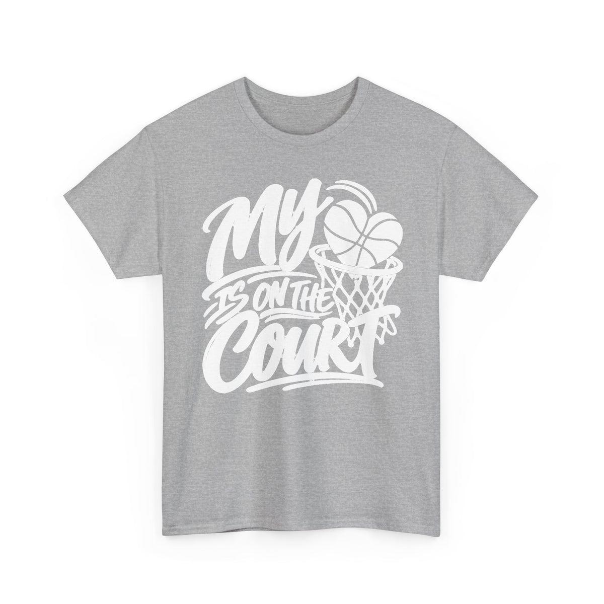 My Heart Is On The Court Basketball T-Shirt