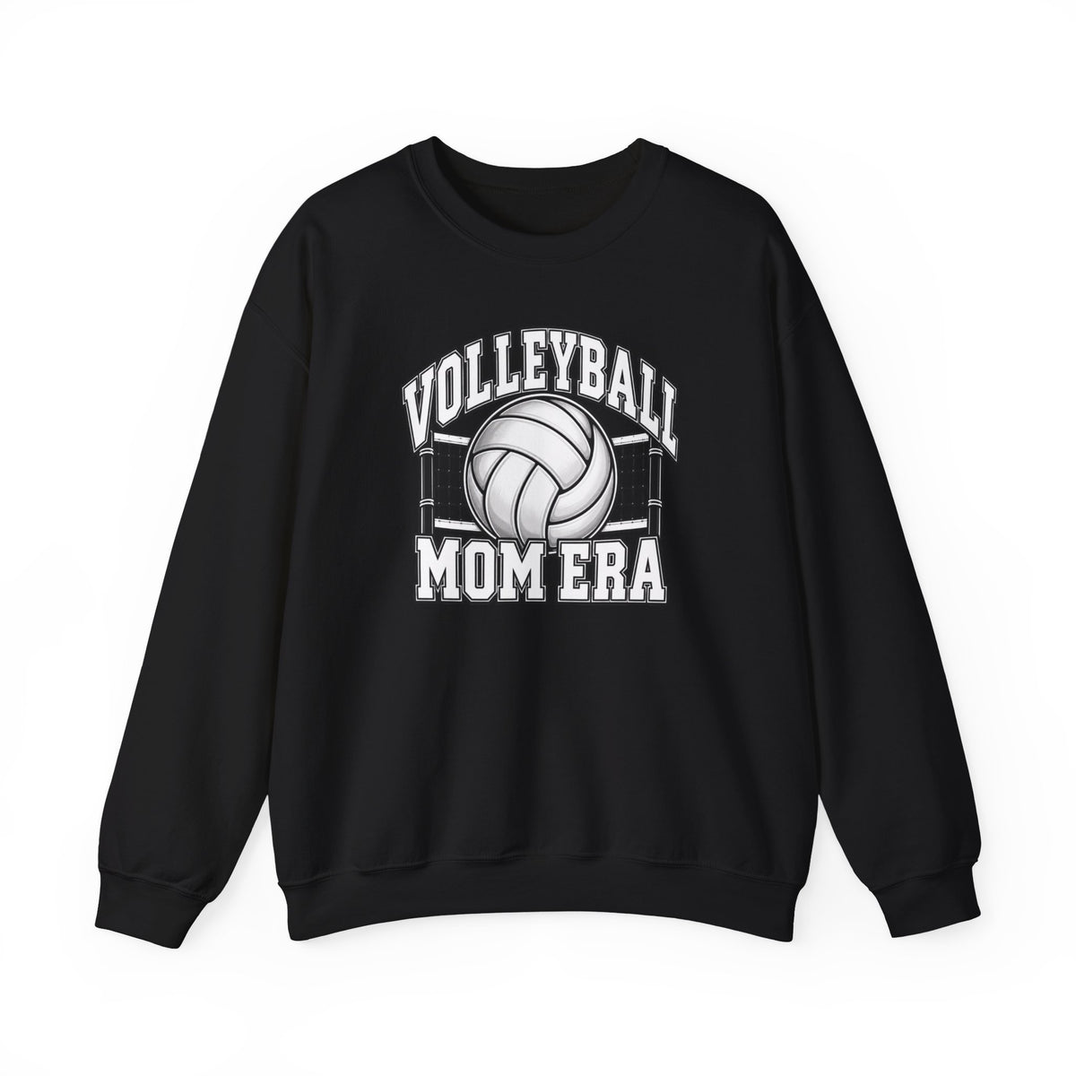 Volleyball Mom Crewneck Sweatshirt — Retro Volleyball Net Design