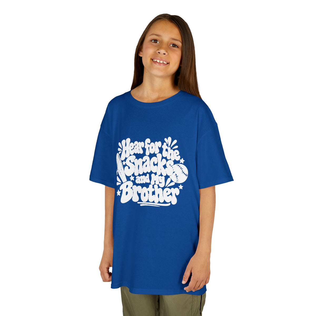 Kids T‑Shirt “I’m for the Snacks (Not My Brother)” Retro Graphic Tee