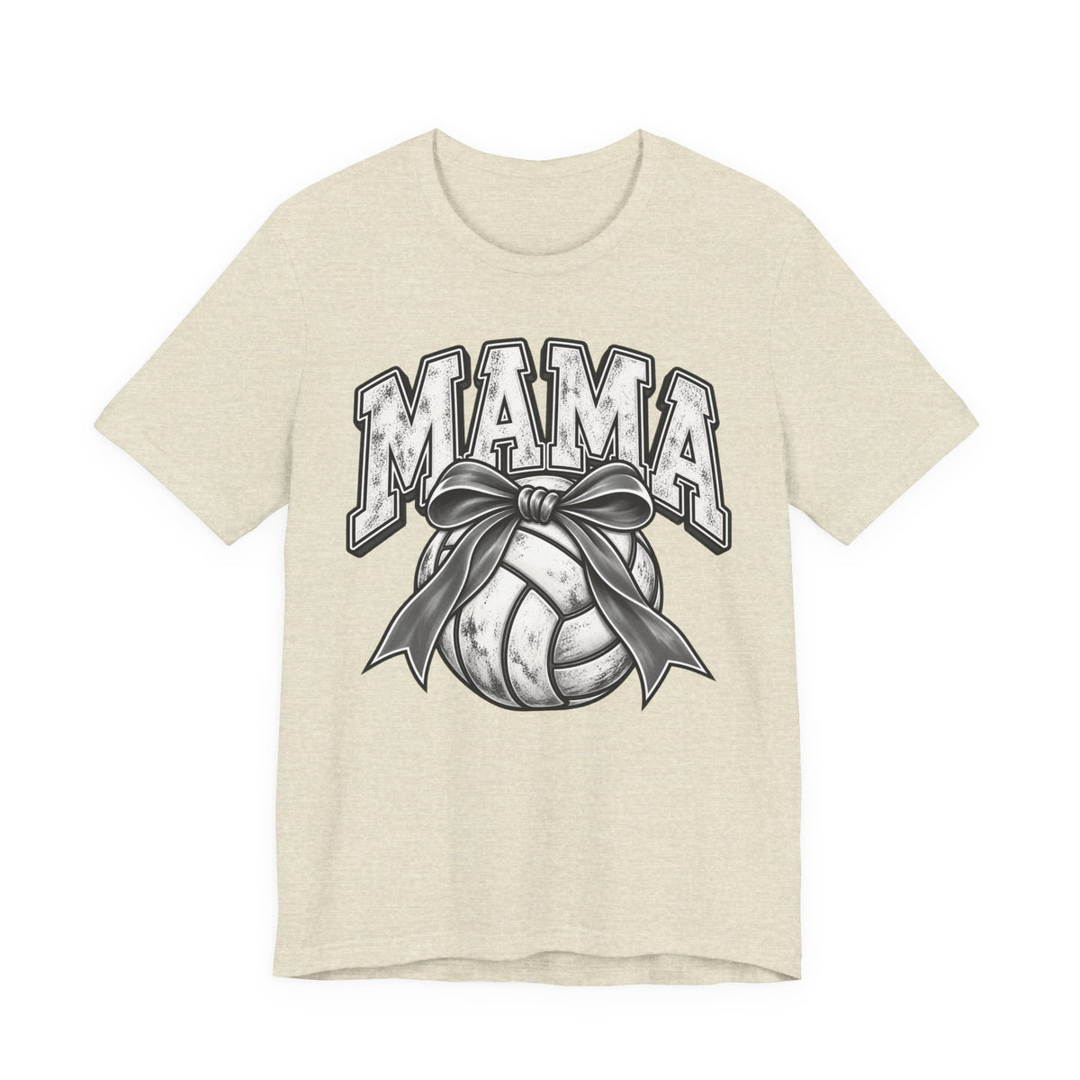 Volleyball Mama Tee — Mom Volleyball Shirt with Ribboned Ball Graphic