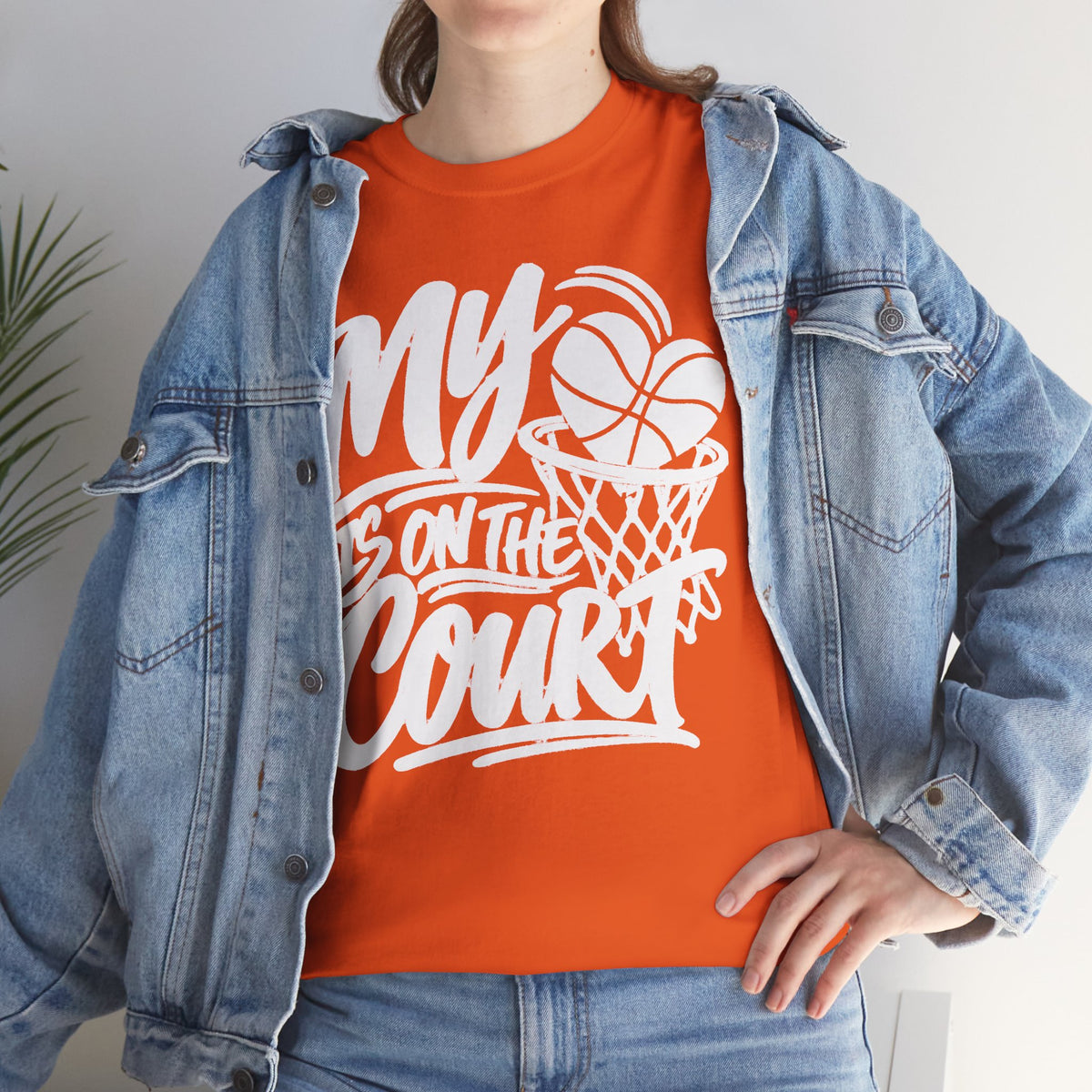 My Heart Is On The Court Basketball T-Shirt