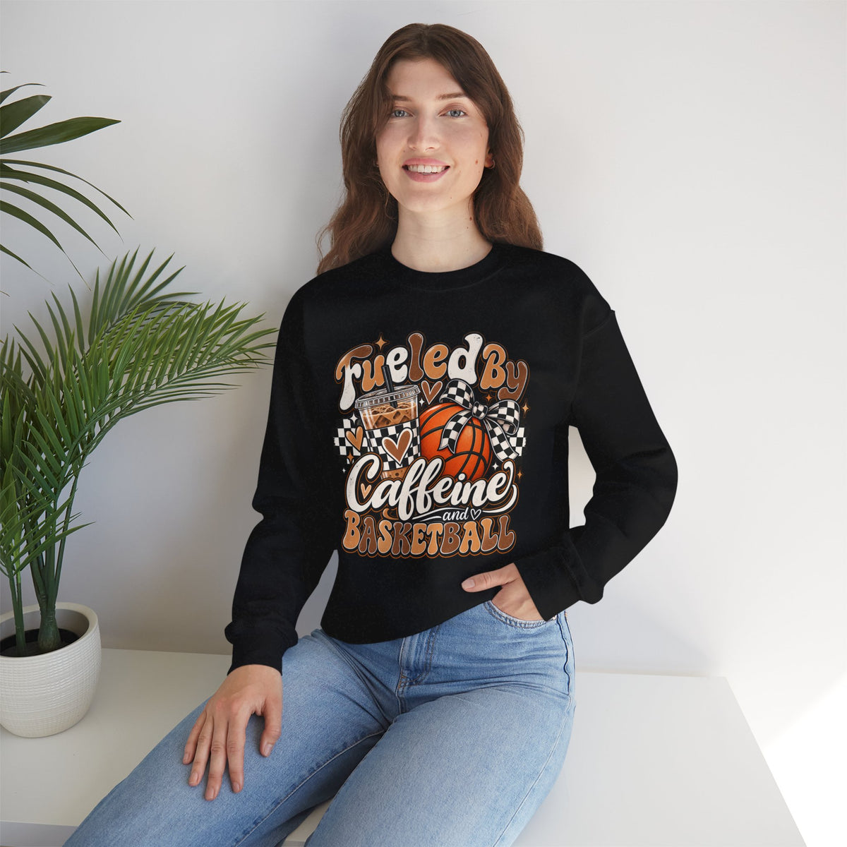 Heavy Blend™ Basketball Crewneck Sweatshirt