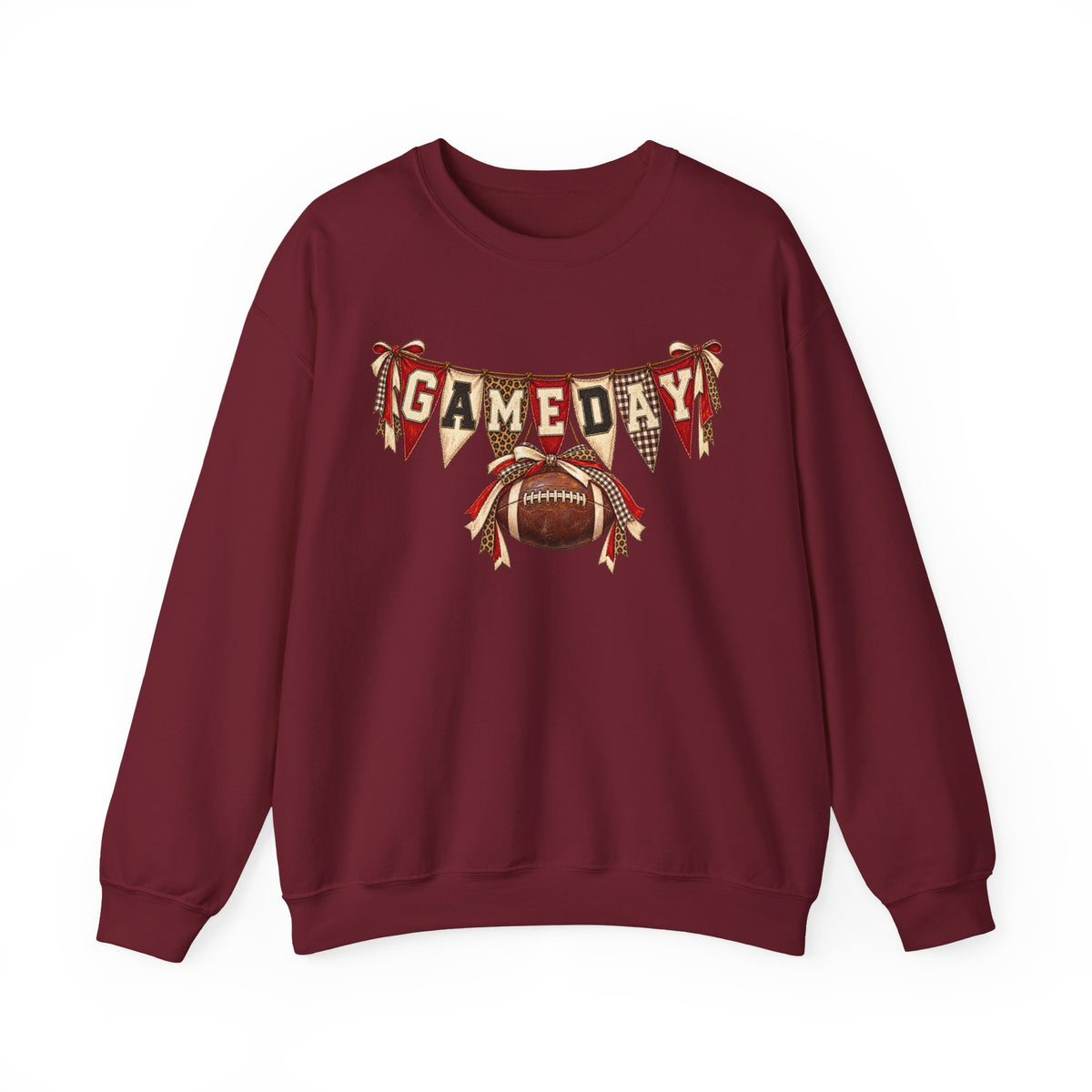 Gameday Football Crewneck Sweatshirt — Rustic Sports Banner Design