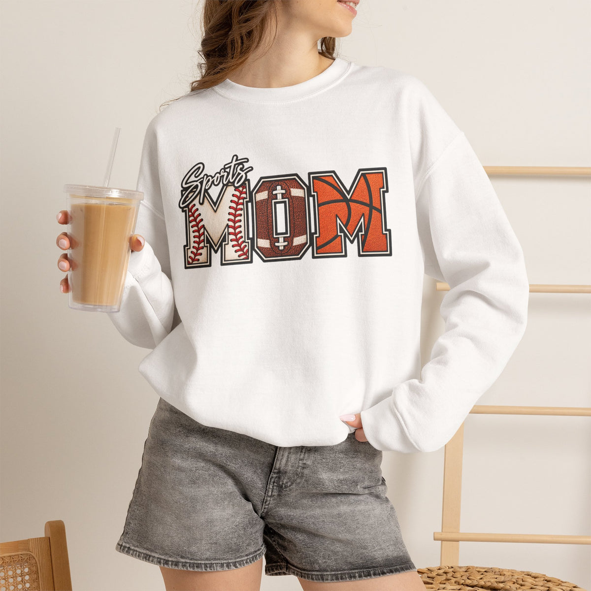 Sports Mom Crewneck Sweatshirt – Athletic Mom Graphic Pullover