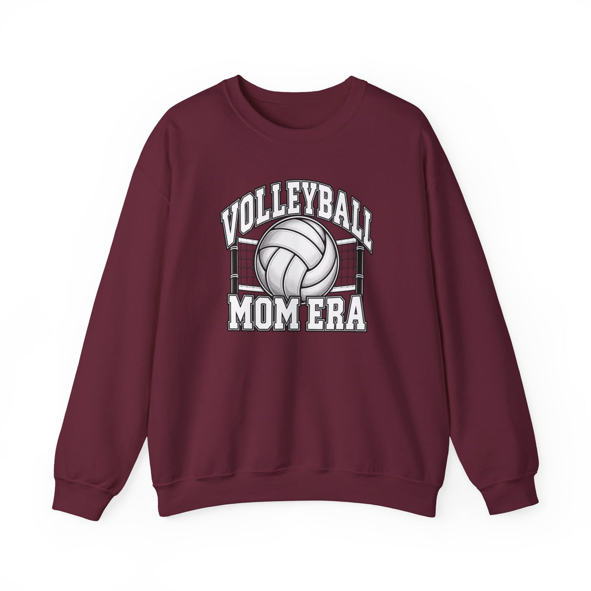 Volleyball Mom Crewneck Sweatshirt — Retro Volleyball Net Design