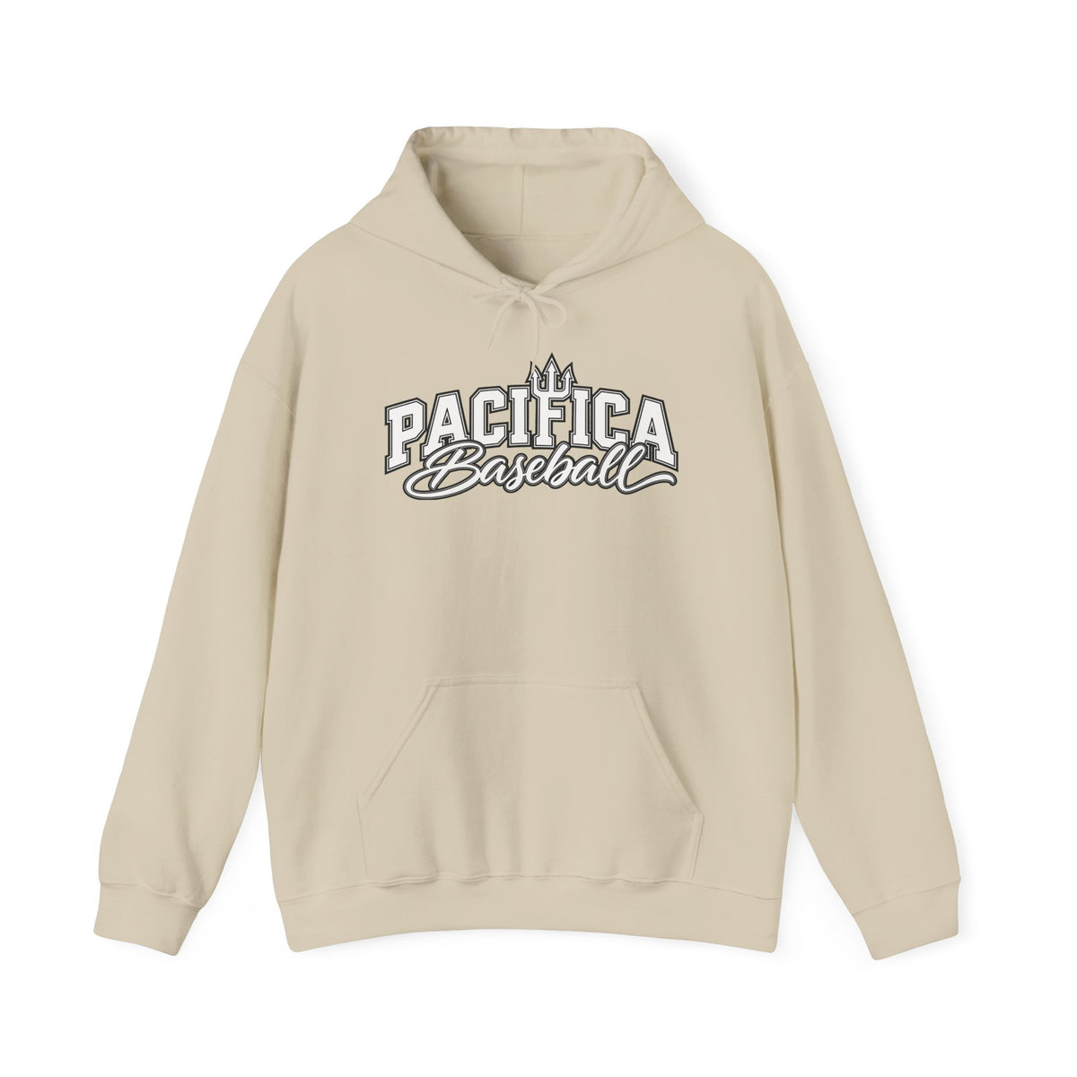 Pacifica Baseball Hoodie — Vintage Script Team Logo Sweatshirt