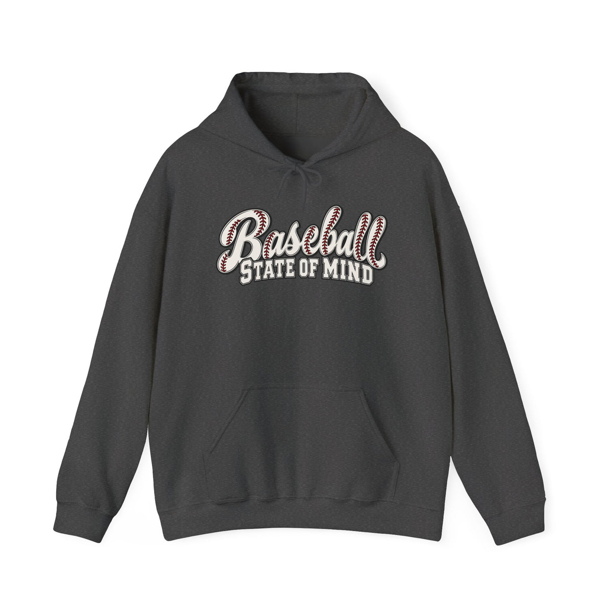 Baseball State of Mind Hoodie — Retro Script Baseball Pullover