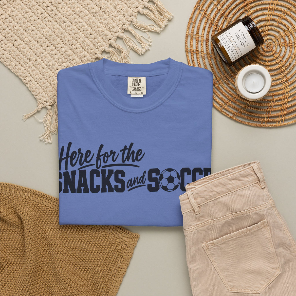 Here for the Snacks and Soccer T‑Shirt