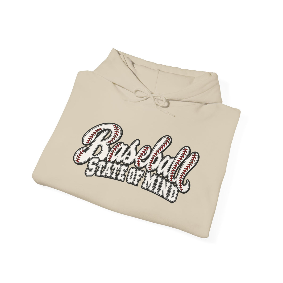 Baseball State of Mind Hoodie — Retro Script Baseball Pullover