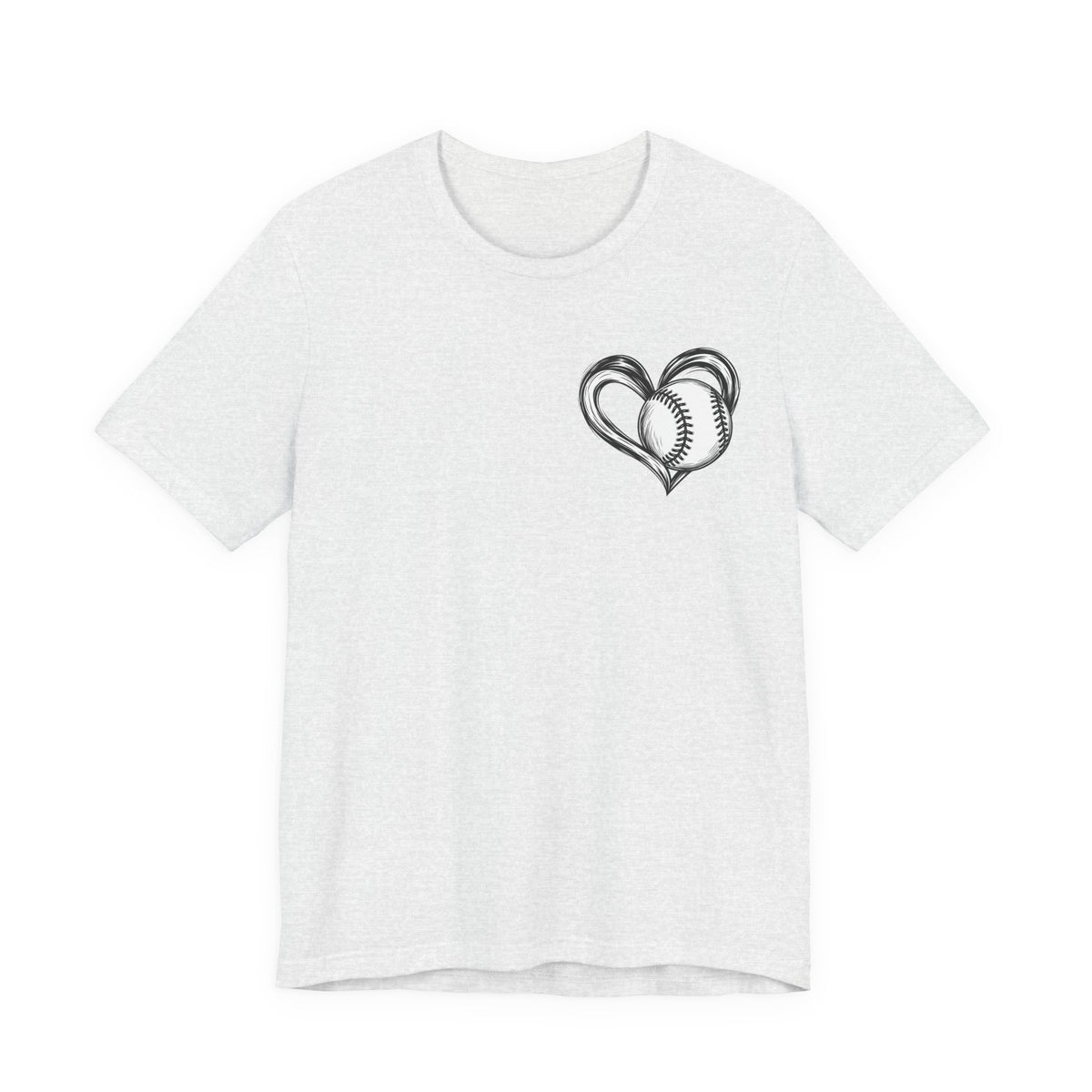 I Love Me Some Baseball T‑Shirt — Heart Baseball Graphic Tee
