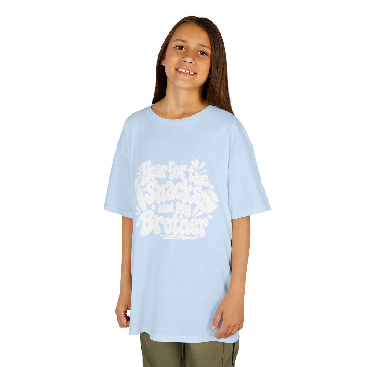 Kids T‑Shirt “I’m for the Snacks (Not My Brother)” Retro Graphic Tee