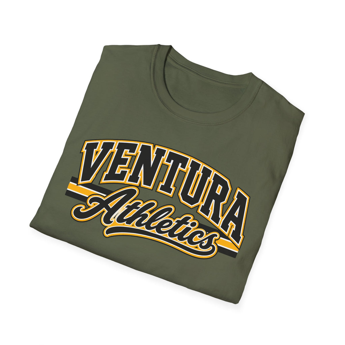 Ventura Athletics T-Shirt — Vintage Collegiate Crew Tee