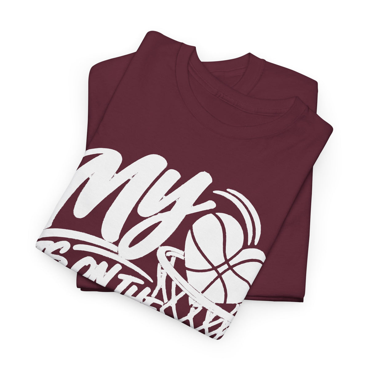 My Heart Is On The Court Basketball T-Shirt