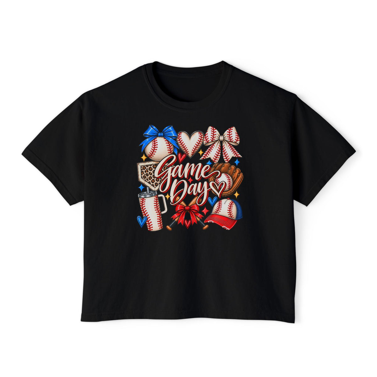 Game Day Baseball Women's Boxy Tee