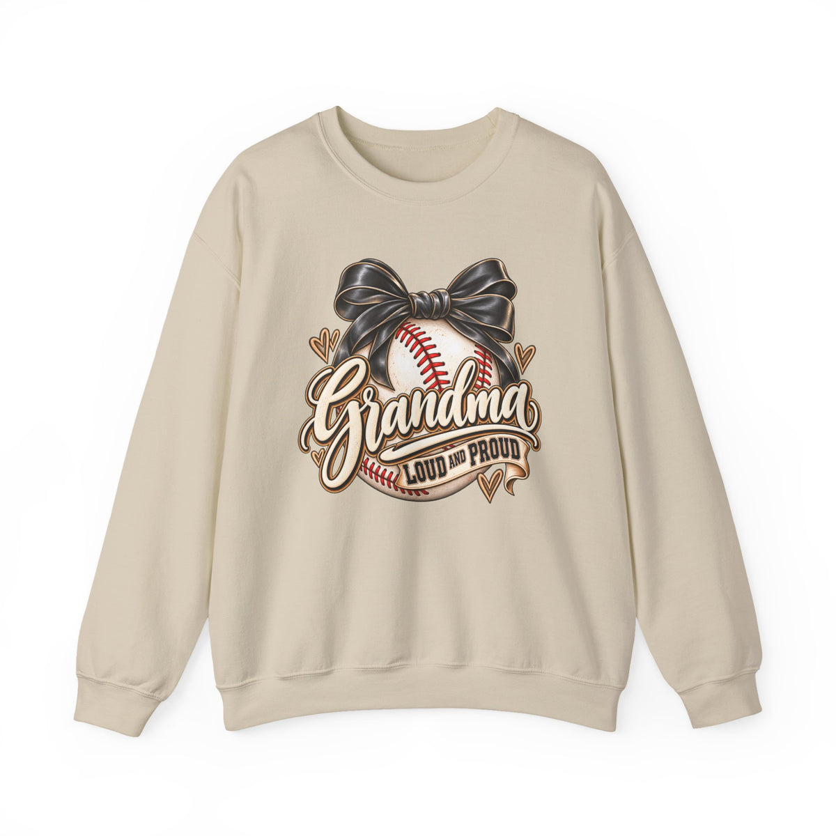 Grandma Loud and Proud Baseball Sweatshirt — Bow Softball Mom Gift
