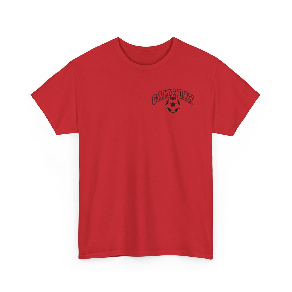 Soccer Dad T-Shirt — 'DAD' Arch with Soccer Ball Chest Graphic