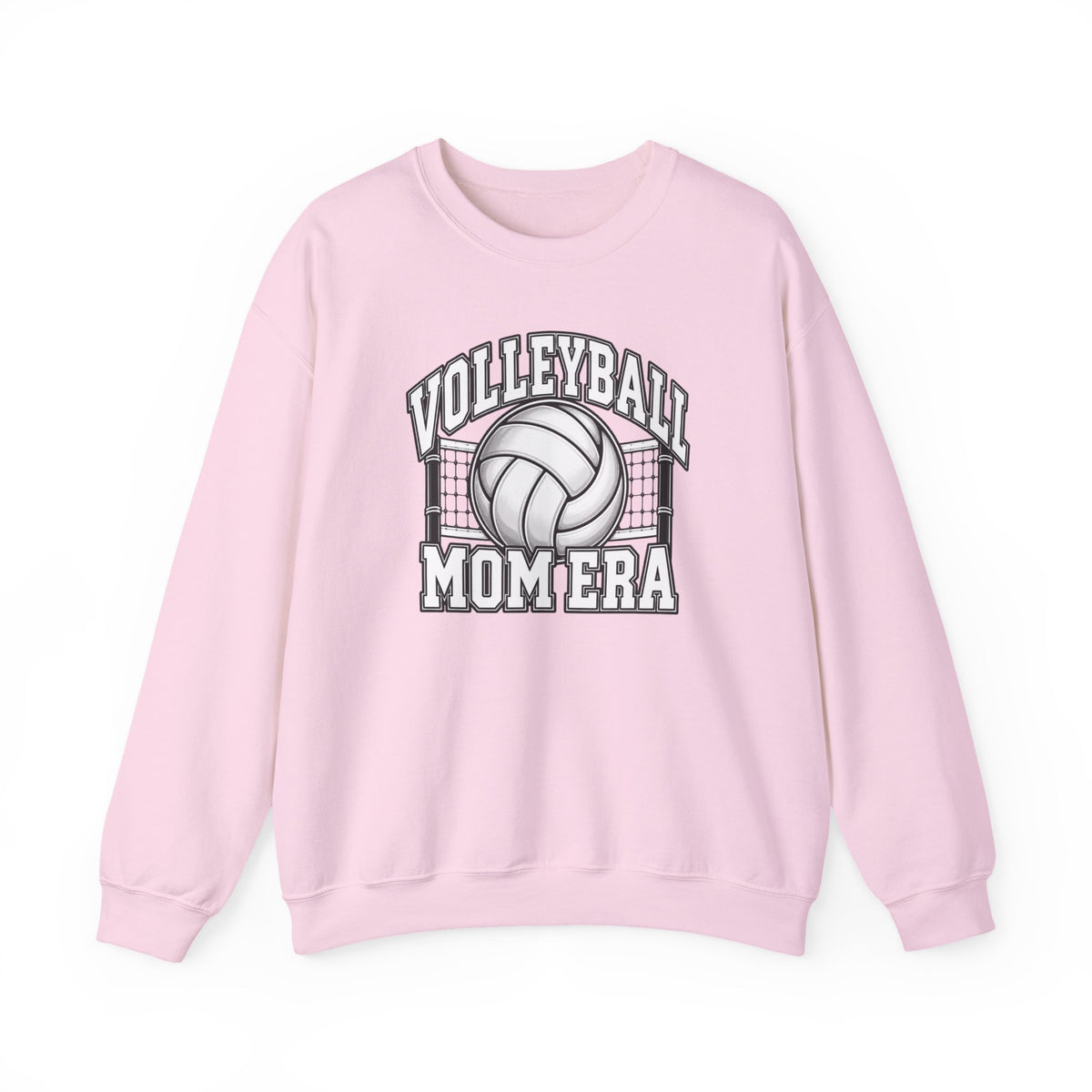 Volleyball Mom Crewneck Sweatshirt — Retro Volleyball Net Design