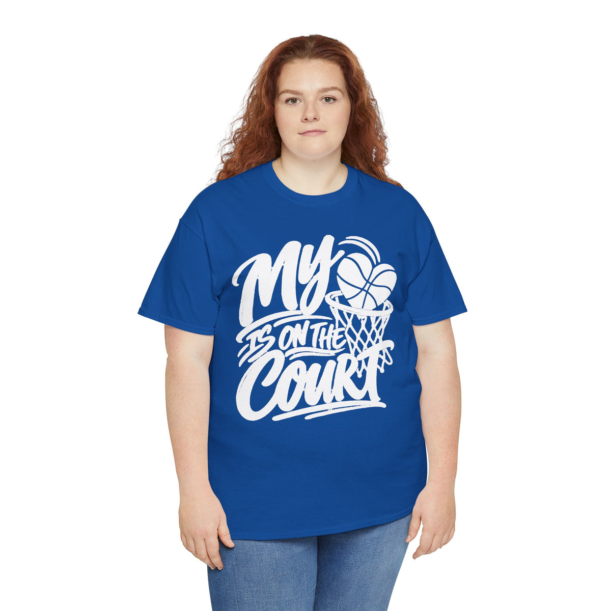 My Heart Is On The Court Basketball T-Shirt