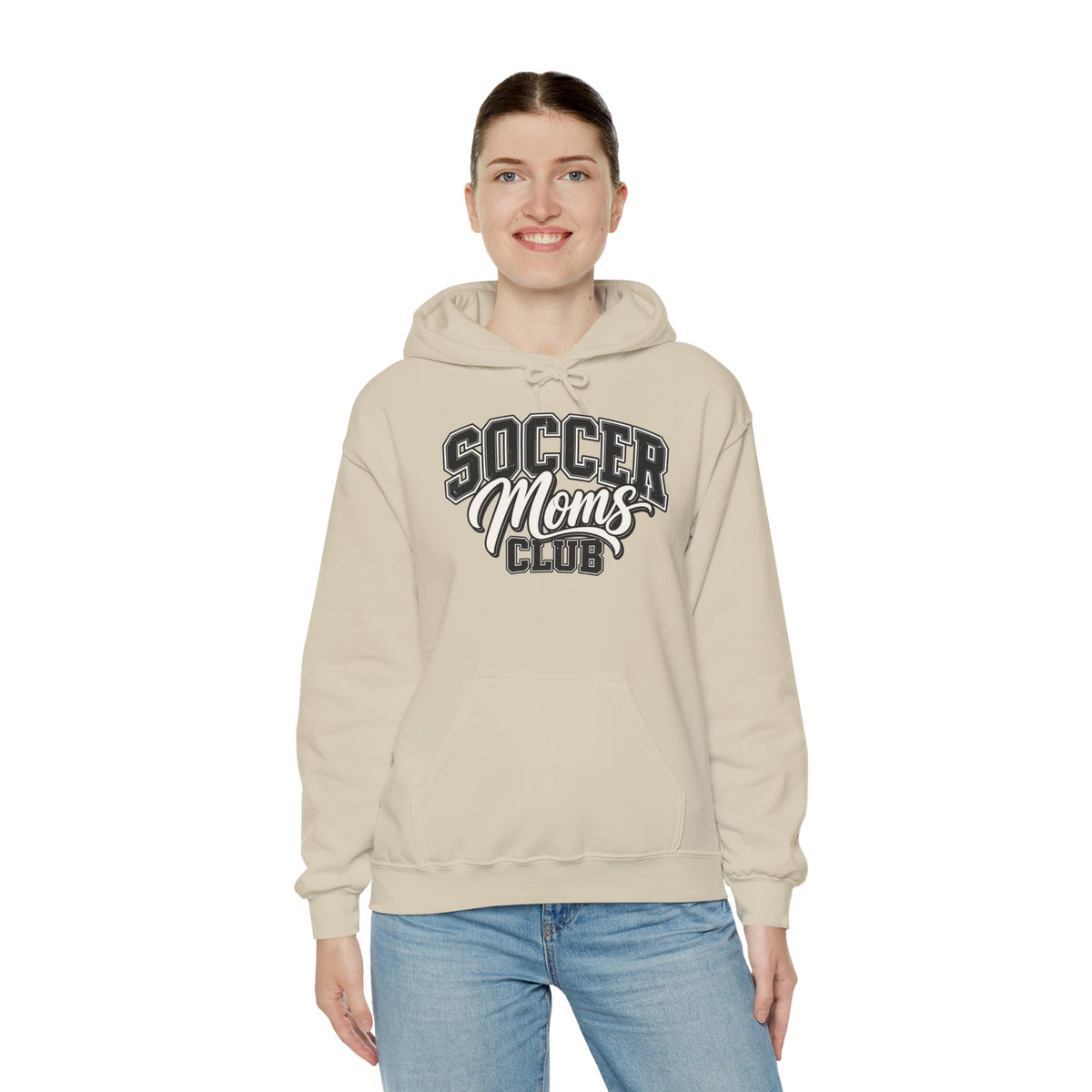 Soccer Moms Club Hoodie — Vintage Athletic Mom Pullover