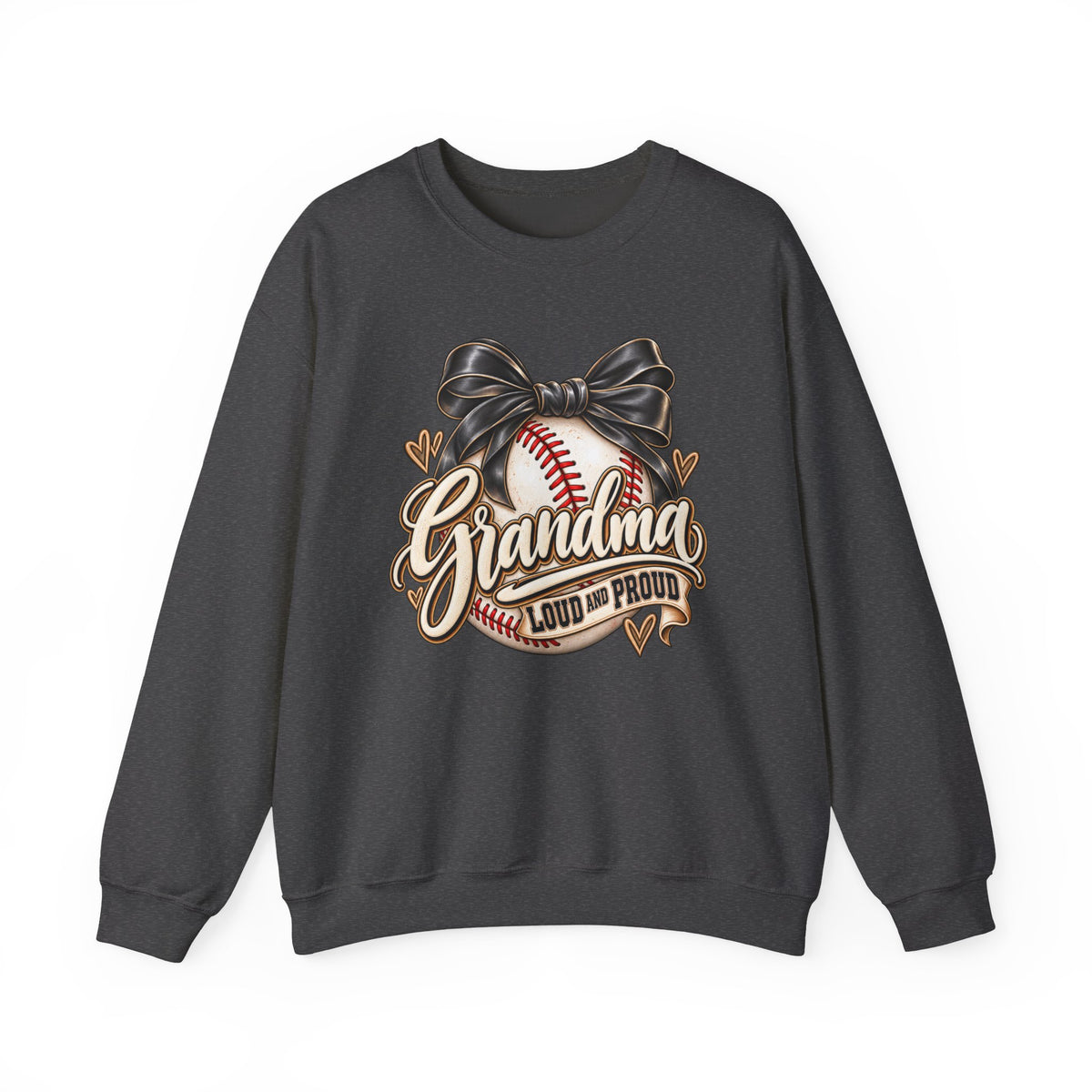 Grandma Loud and Proud Baseball Sweatshirt — Bow Softball Mom Gift