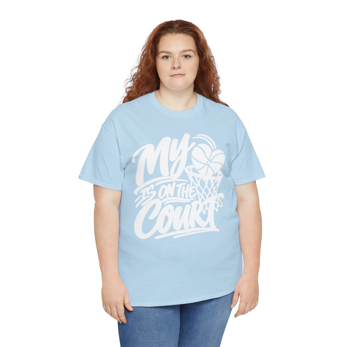 My Heart Is On The Court Basketball T-Shirt
