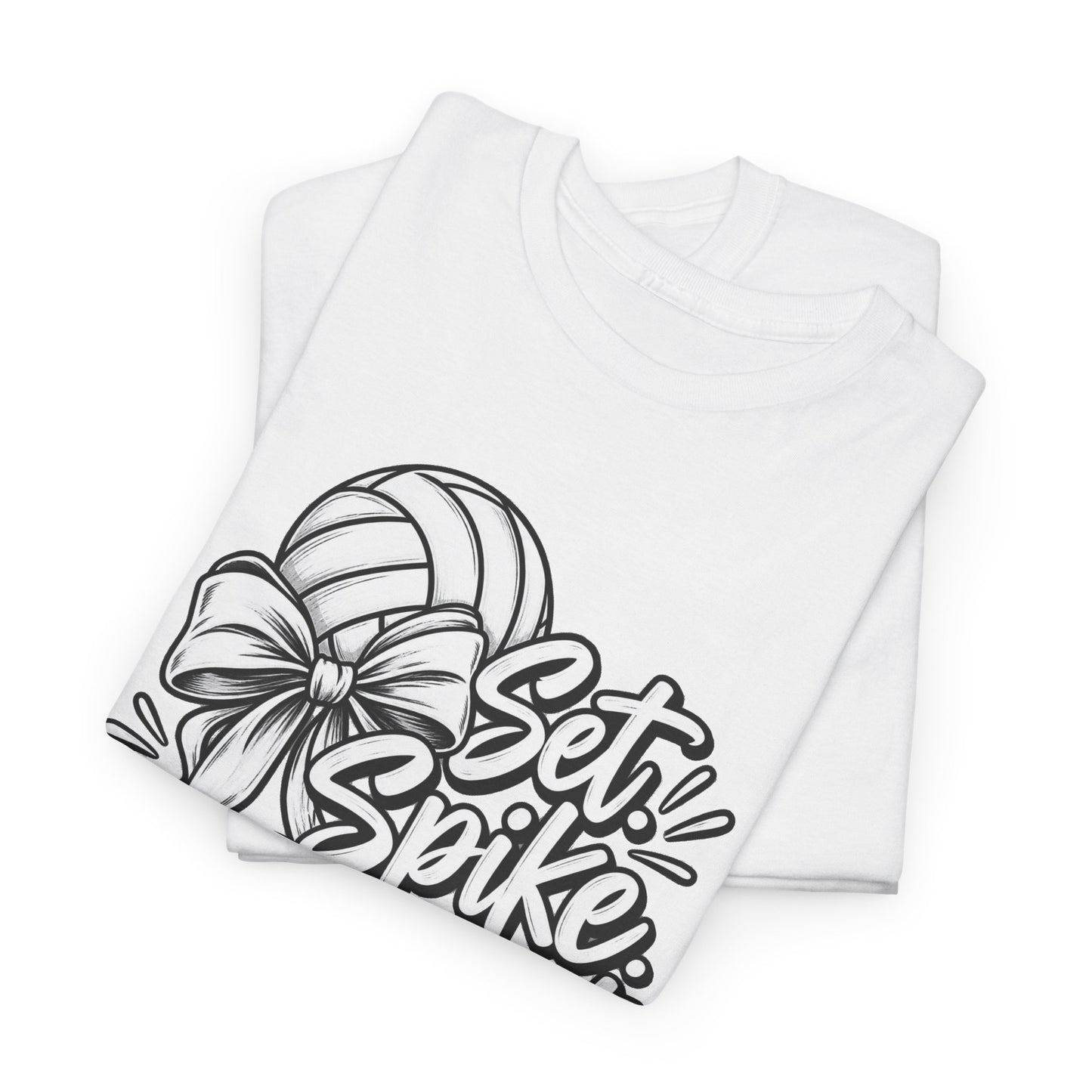 Volleyball Tee – “Set, Spike, Repeat” Graphic T-Shirt