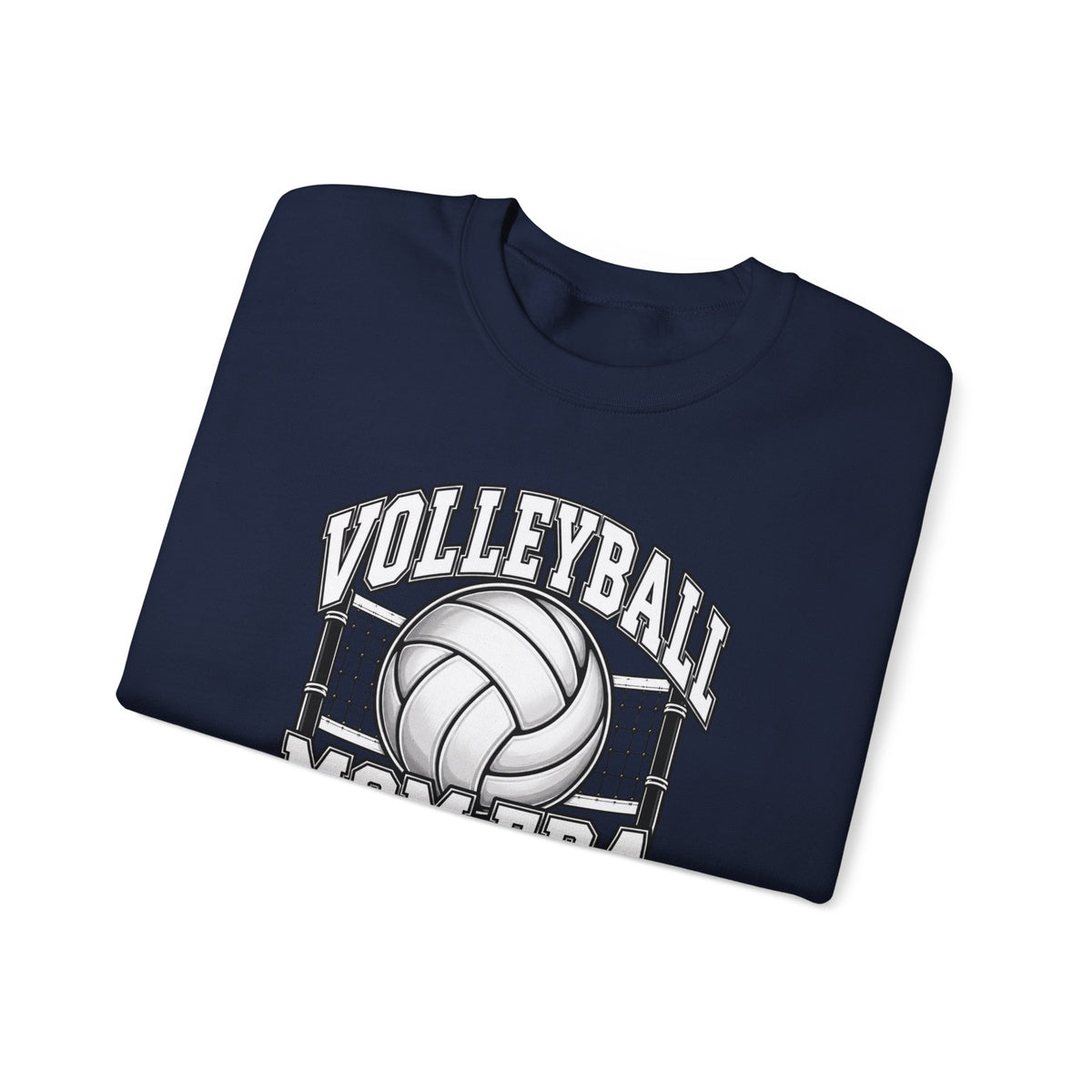 Volleyball Mom Crewneck Sweatshirt — Retro Volleyball Net Design