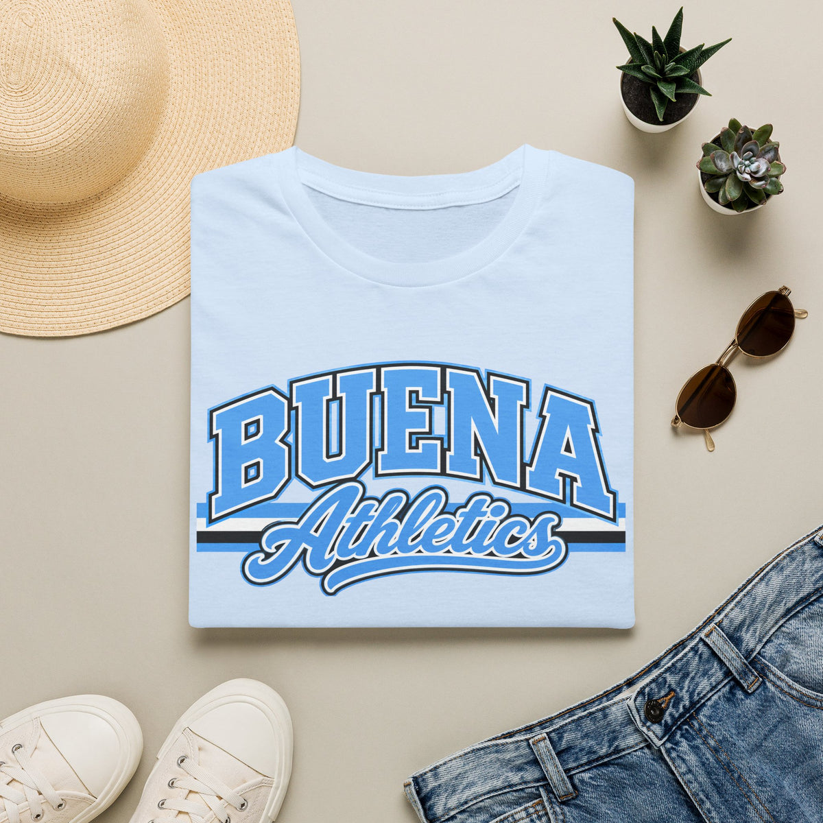 Buena Athletics T‑Shirt — Retro Collegiate Tee