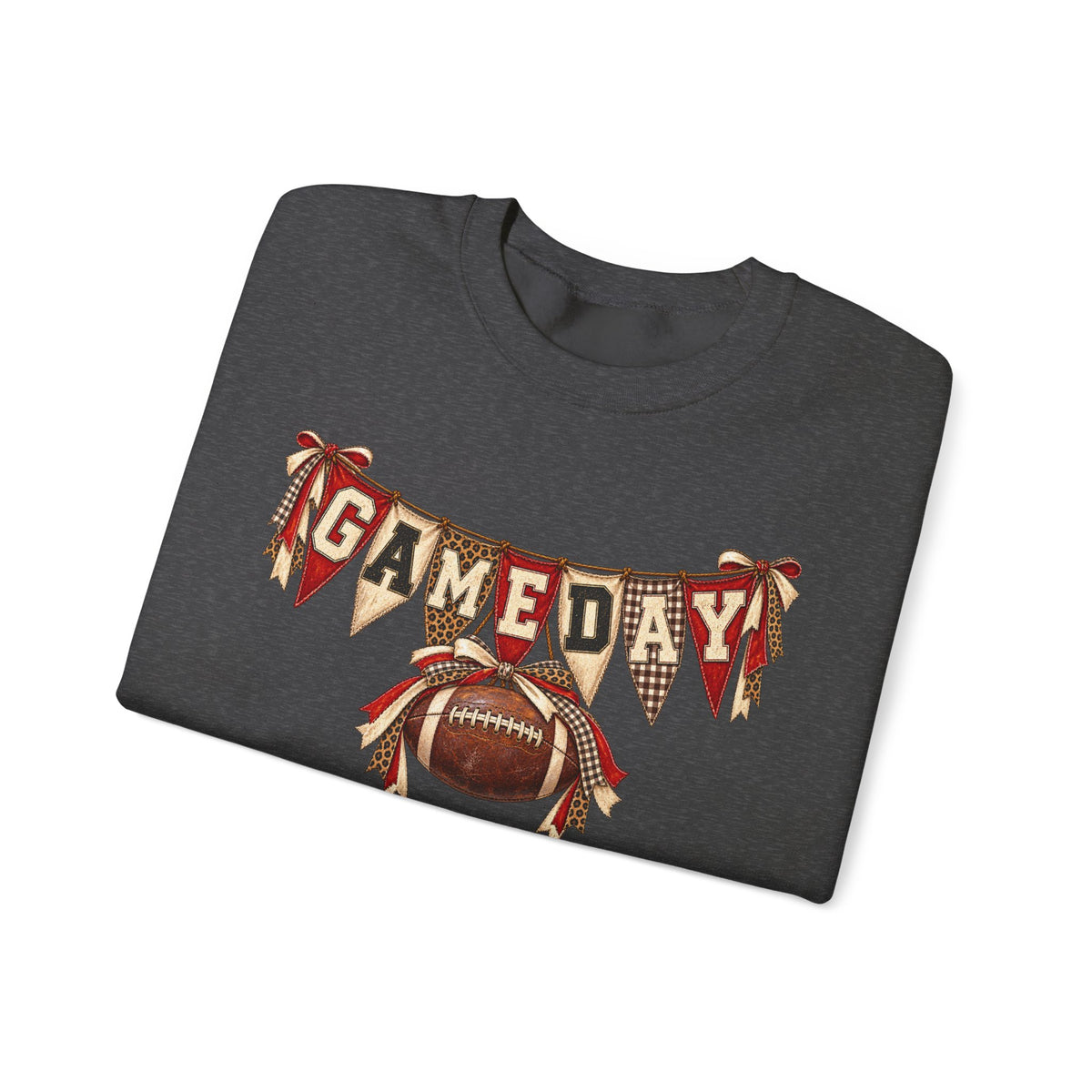 Gameday Football Crewneck Sweatshirt — Rustic Sports Banner Design