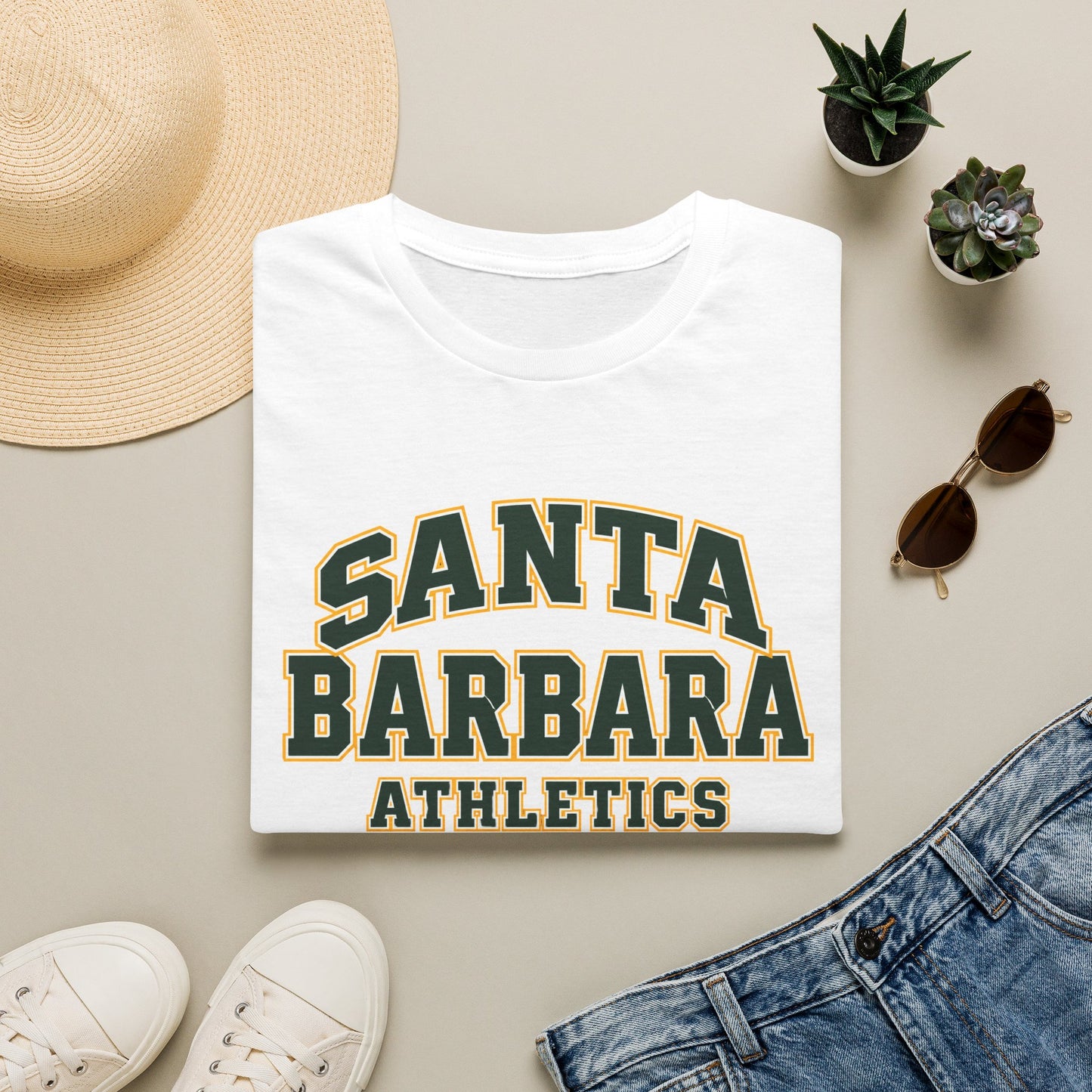Santa Barbara Athletics T‑Shirt — Collegiate Vintage Campus Tee