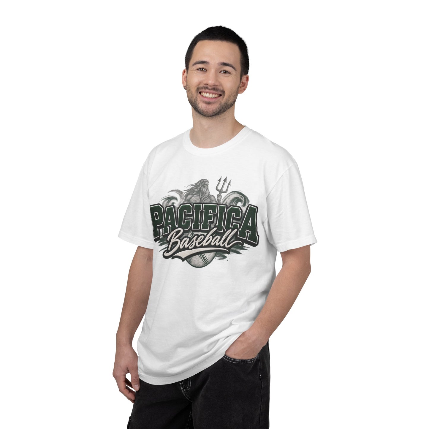 Pacifica Baseball T‑Shirt – Retro Trident Sports Tee