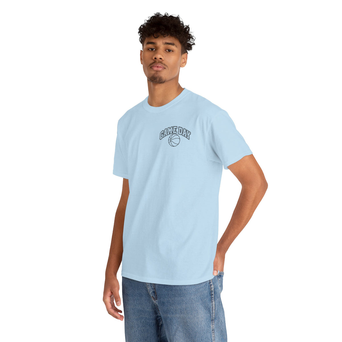 Basketball Gamer Tee — "Game Day" Graphic Chest T‑Shirt