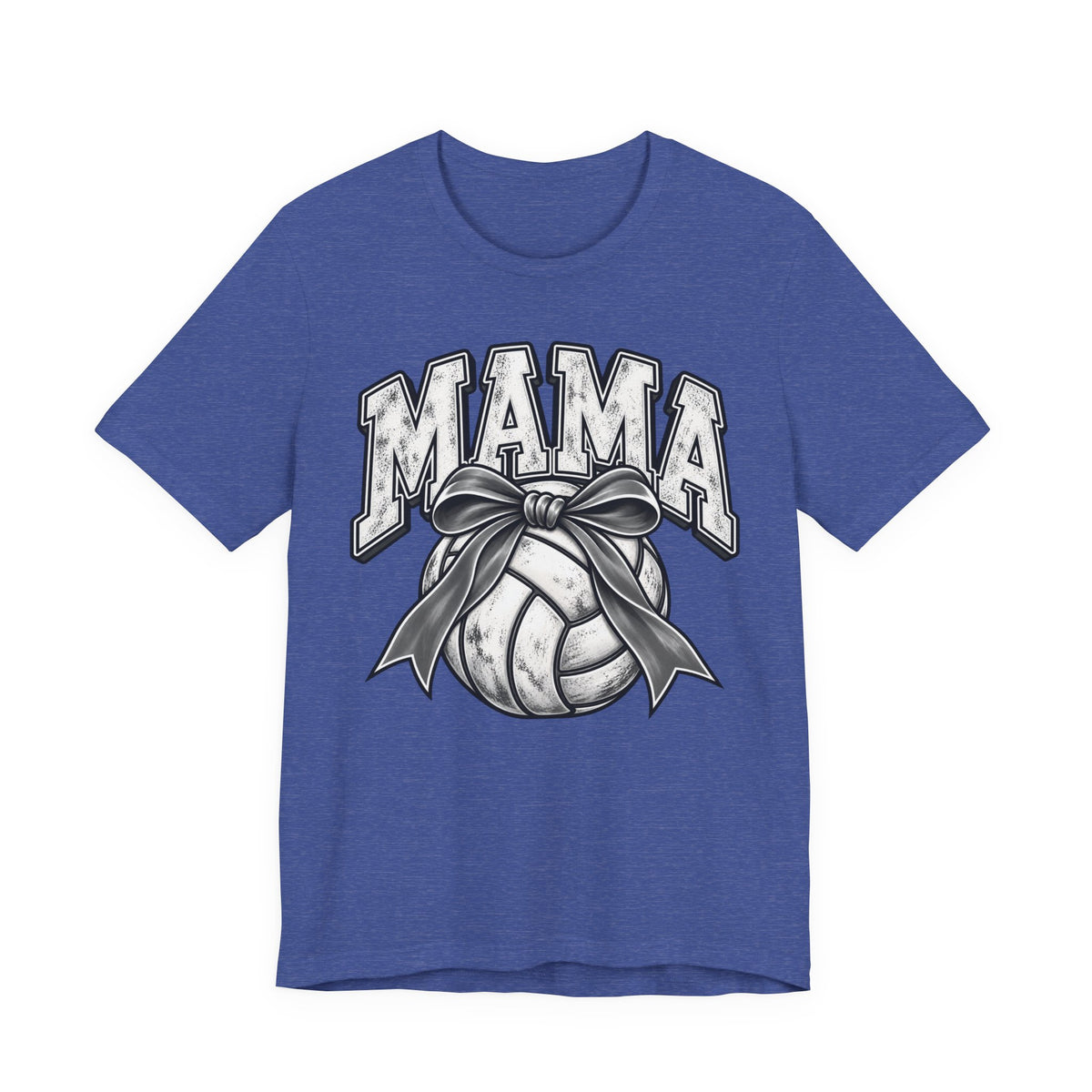 Volleyball Mama Tee — Mom Volleyball Shirt with Ribboned Ball Graphic