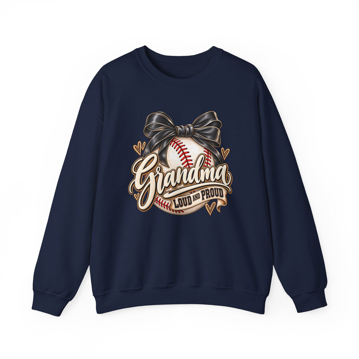 Grandma Loud and Proud Baseball Sweatshirt — Bow Softball Mom Gift