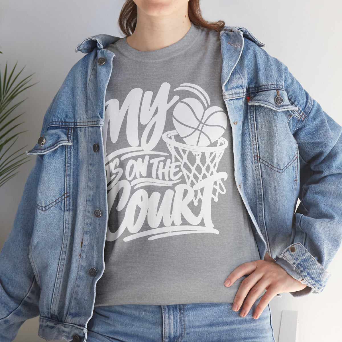 My Heart Is On The Court Basketball T-Shirt