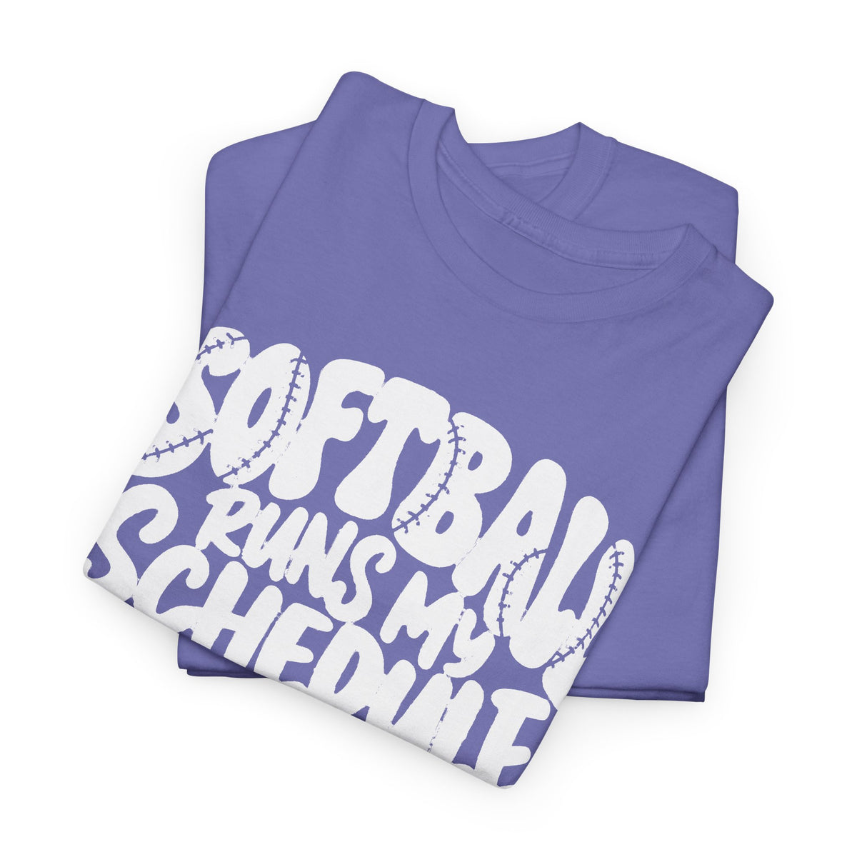 Softball Runs My Schedule T-Shirt — Women's & Girls Softball Mom/Dad Tee
