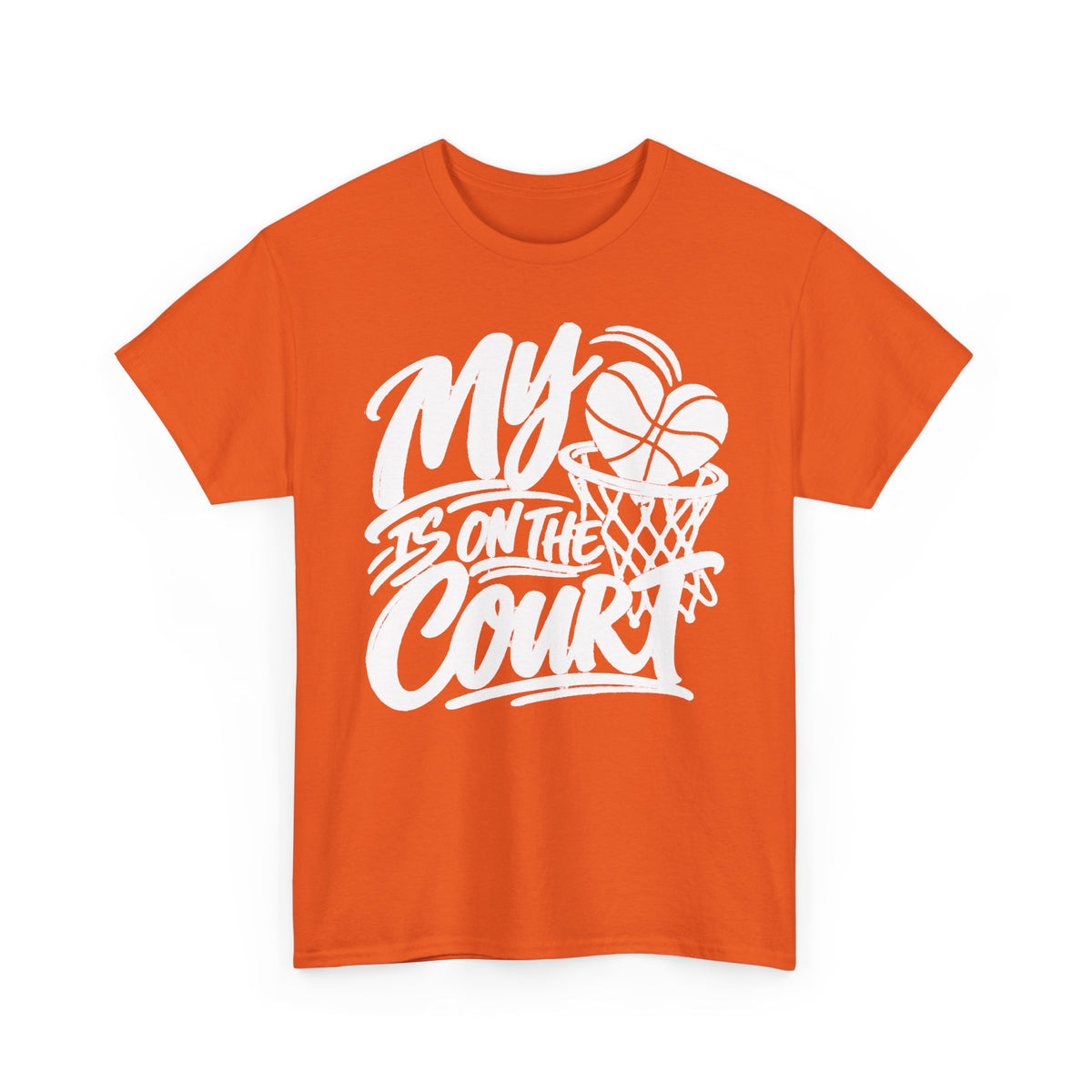 My Heart Is On The Court Basketball T-Shirt
