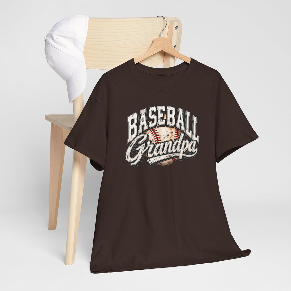 Baseball Grandpa T-Shirt — Vintage Baseball Graphic Tee for Grandfathers