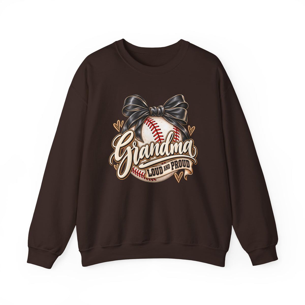 Grandma Loud and Proud Baseball Sweatshirt — Bow Softball Mom Gift