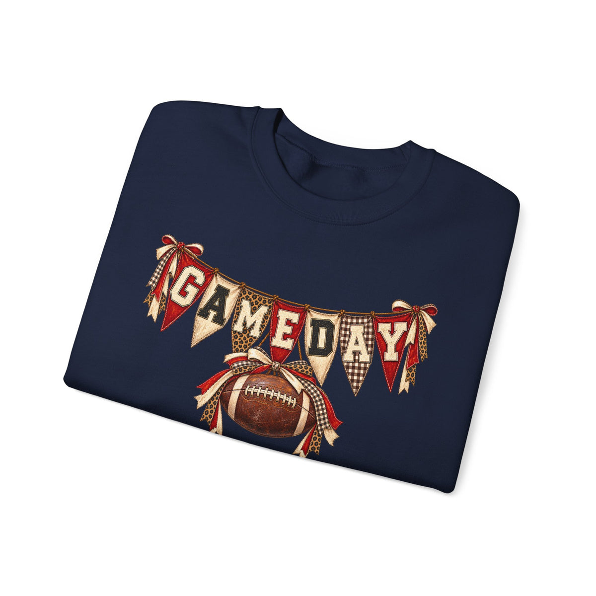 Gameday Football Crewneck Sweatshirt — Rustic Sports Banner Design