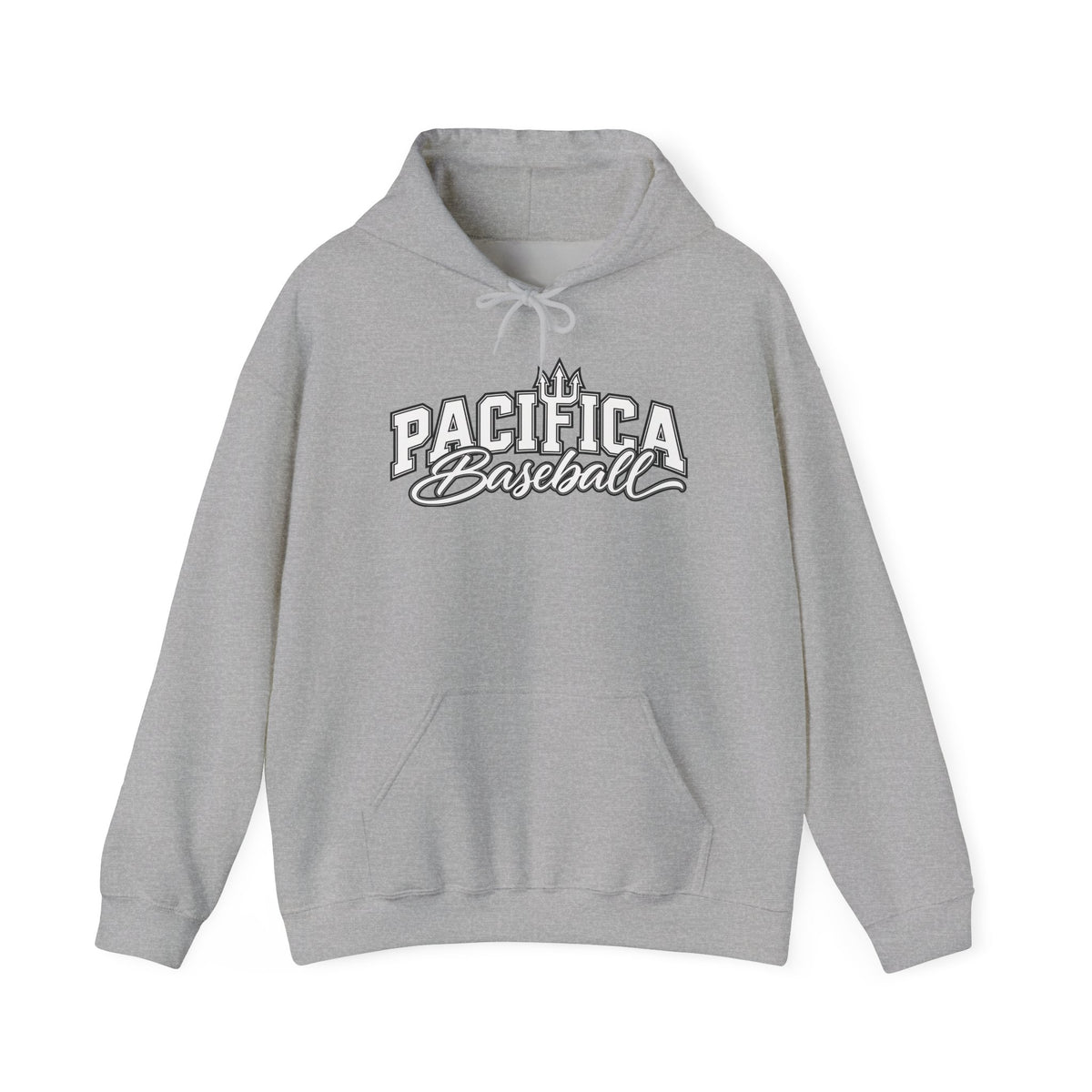 Pacifica Baseball Hoodie — Vintage Script Team Logo Sweatshirt