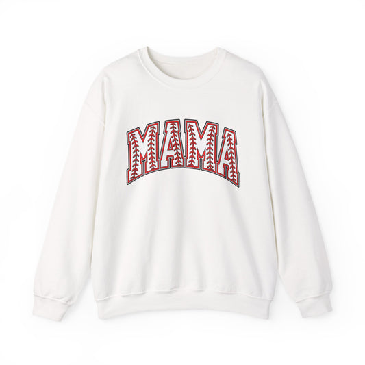 Mama Baseball Stitch Crewneck Sweatshirt