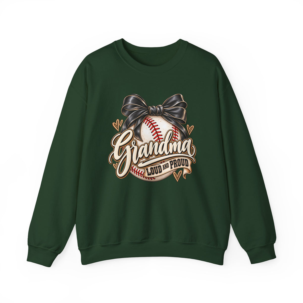 Grandma Loud and Proud Baseball Sweatshirt — Bow Softball Mom Gift