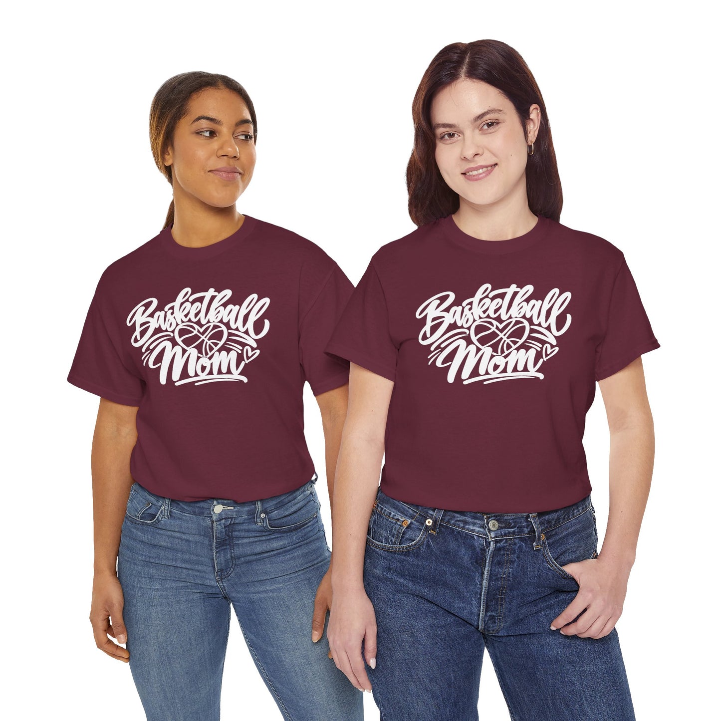 Basketball Mom T-Shirt — Script Logo Tee for Proud Coaches & Fans