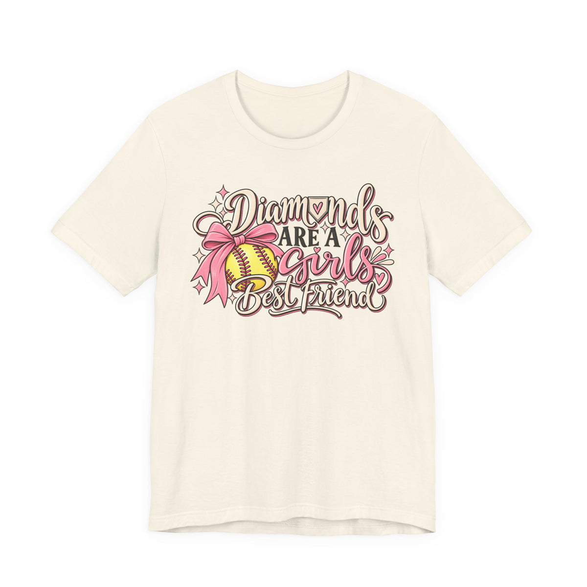 Diamonds Are a Girl's Best Friend Softball Graphic Tee