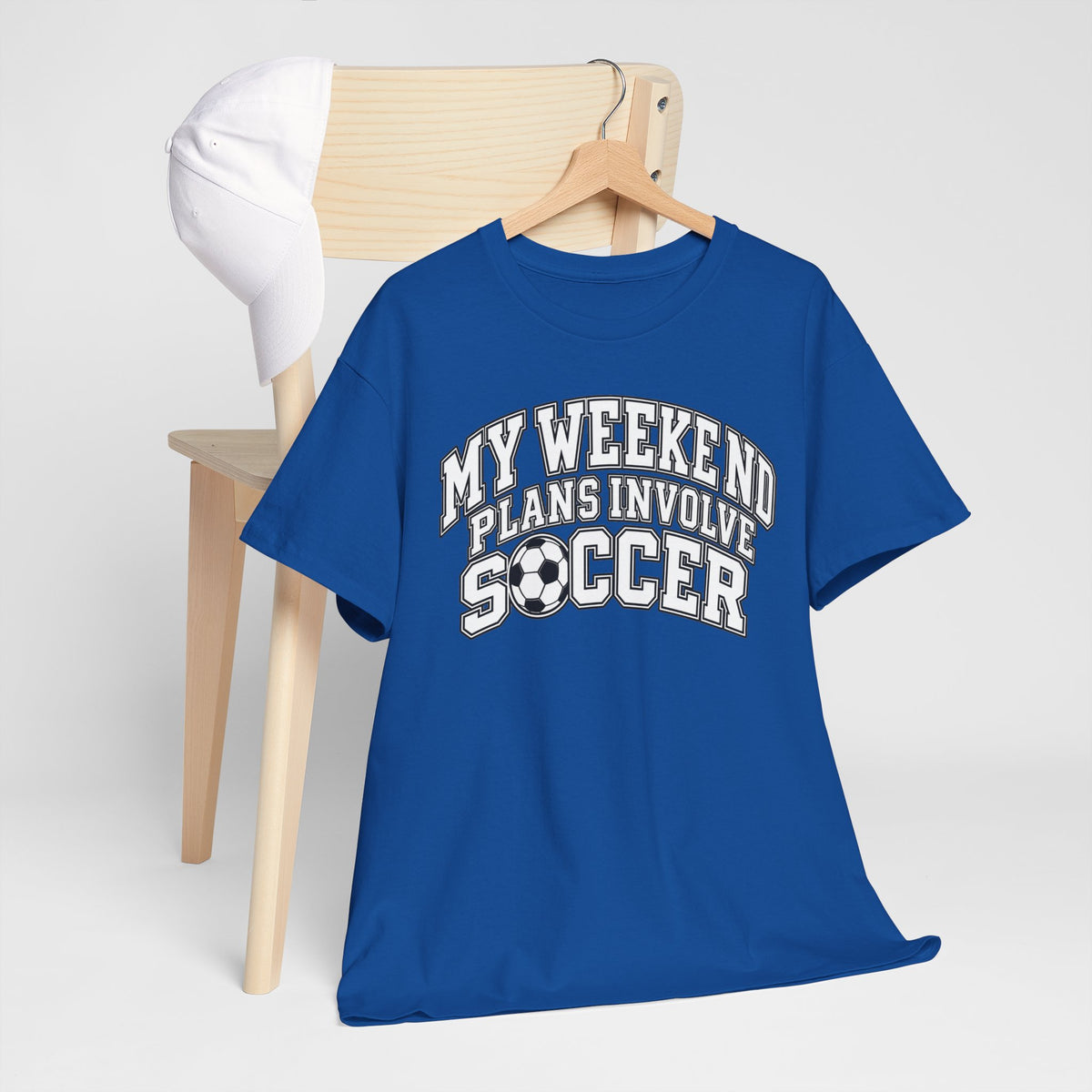 Soccer Tee — “My Weekend Plans Involve Soccer” Casual Graphic Shirt