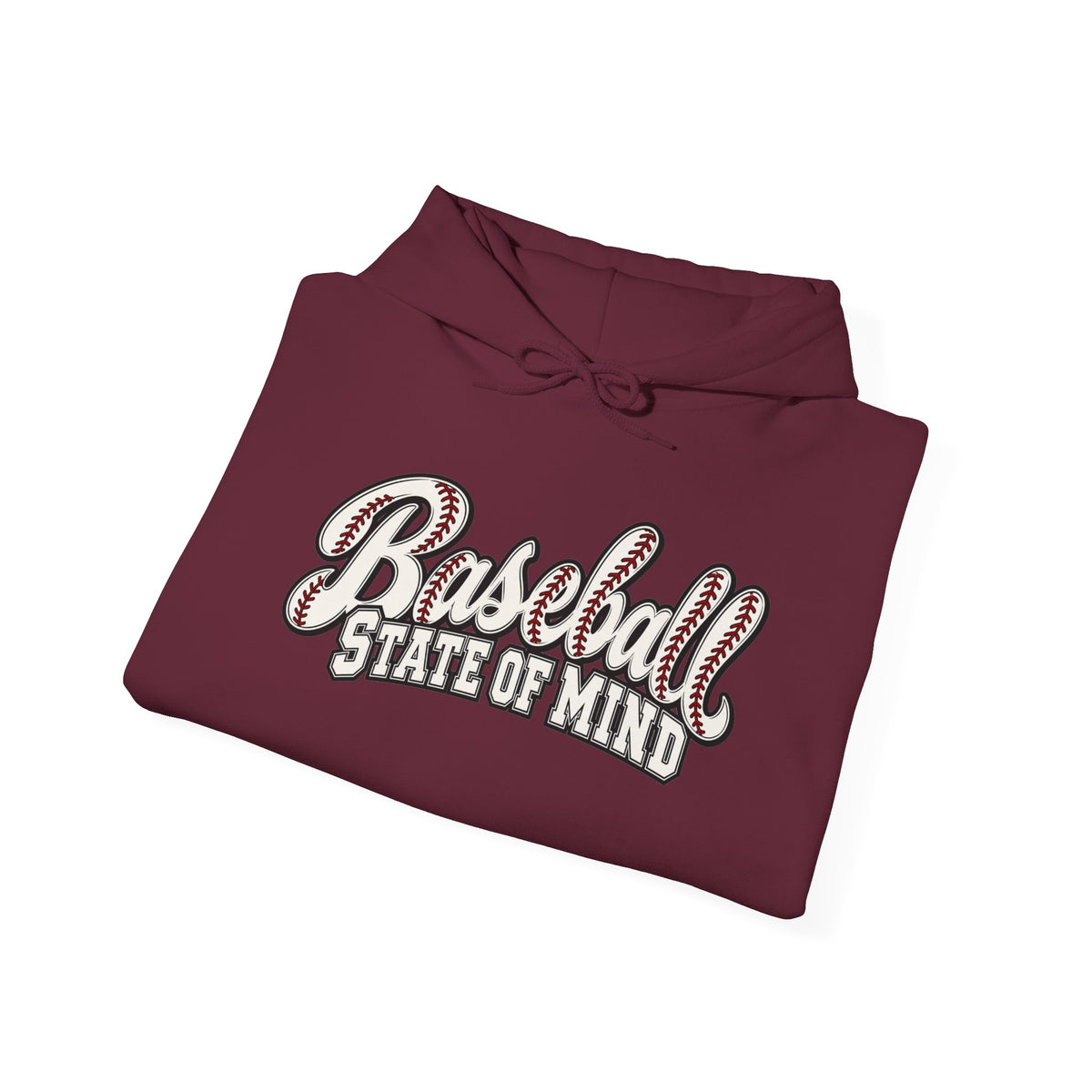 Baseball State of Mind Hoodie — Retro Script Baseball Pullover