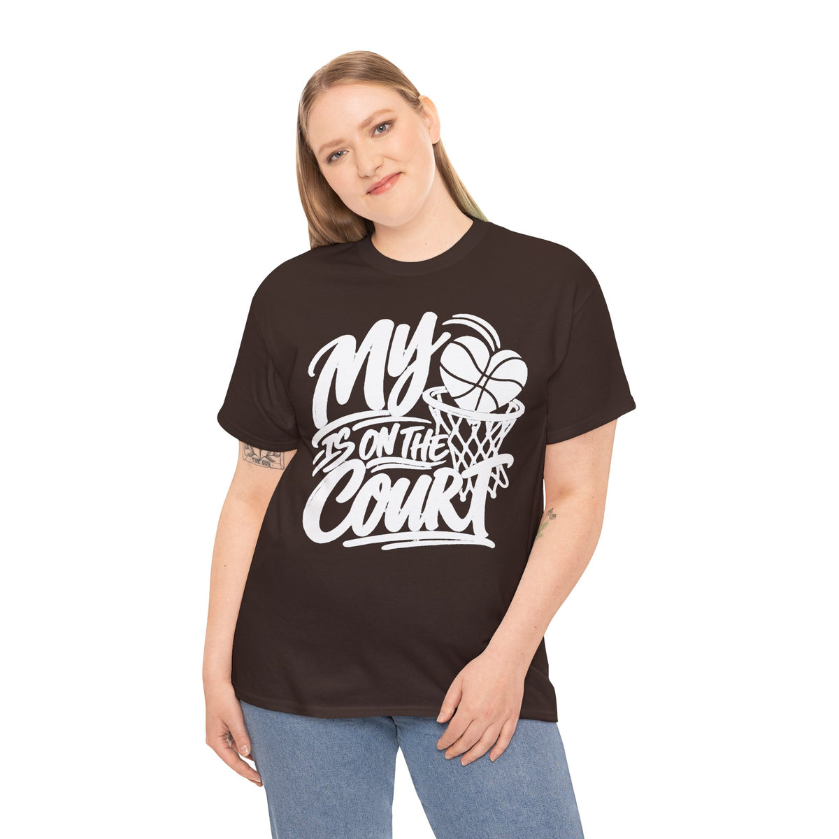 My Heart Is On The Court Basketball T-Shirt