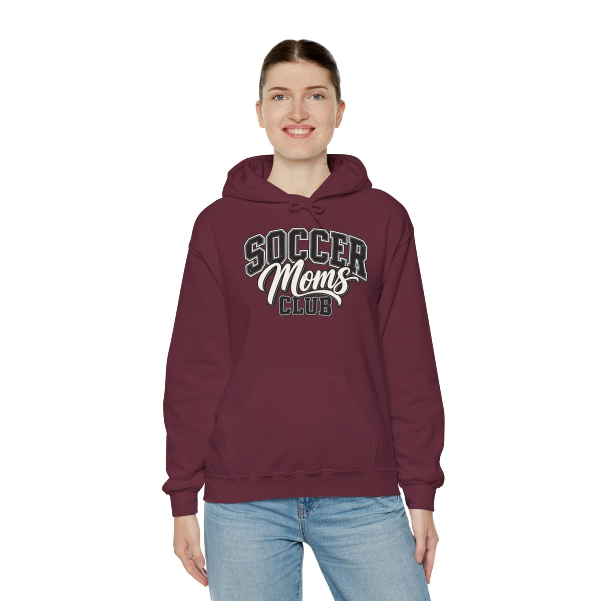 Soccer Moms Club Hoodie — Vintage Athletic Mom Pullover